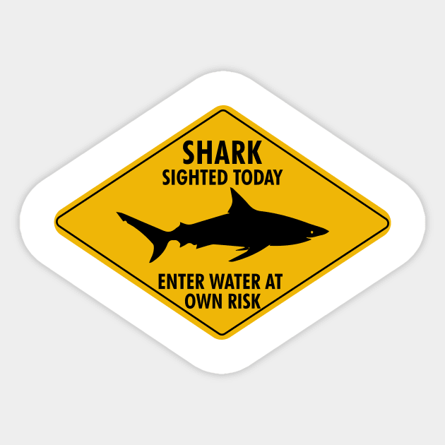 Shark Sighted Sticker by pvbacelar